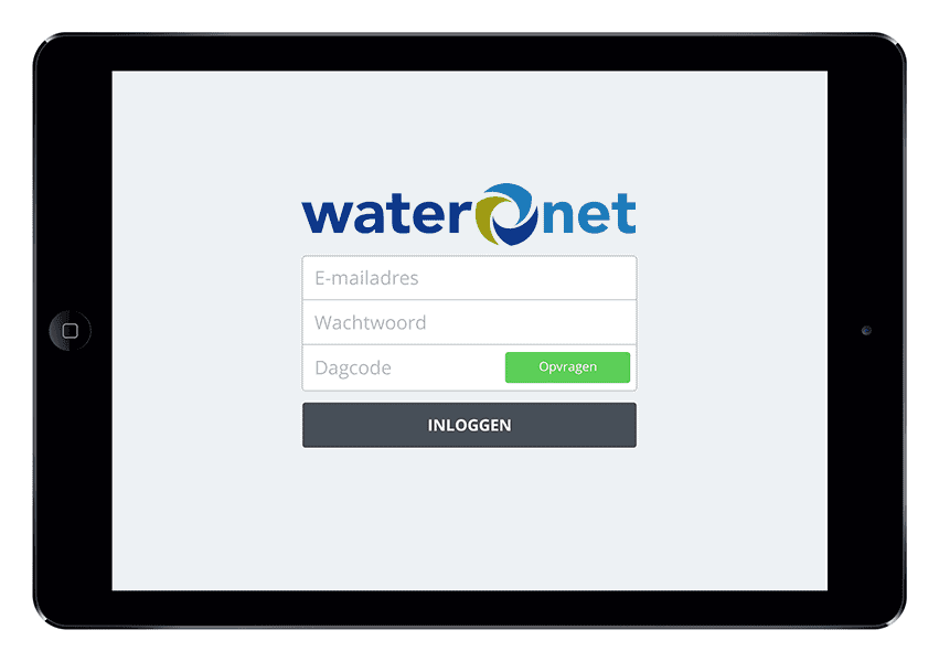Inlog Waternet iPad